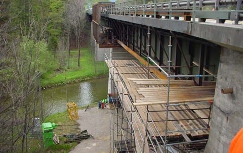 Brücken Referenz Prientalbrücke Gerüstung
